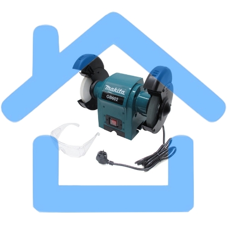 Точило Makita GB 602 Точило,250Вт,2850об\м,2круг150х12.7мм,9.4кг,кор -5
