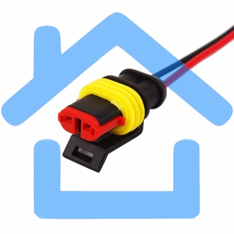 Автомобильный разъем гнездо с проводом 20 см DJ7021-1.5-21