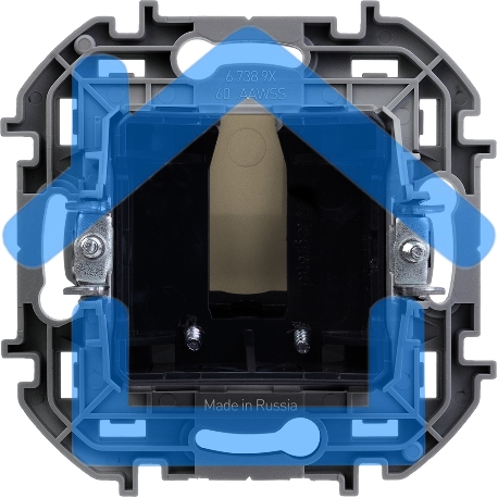 Inspiria Вывод кабеля с зажимом для крепления слоновая кость-1