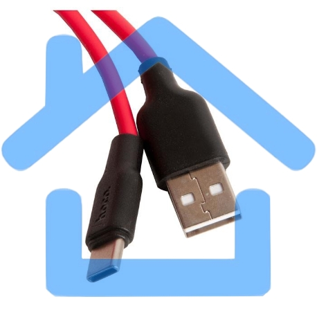Кабель USB HOCO X21 Silicone для Type-C, 3.0А, длина 1.0м, красный-1
