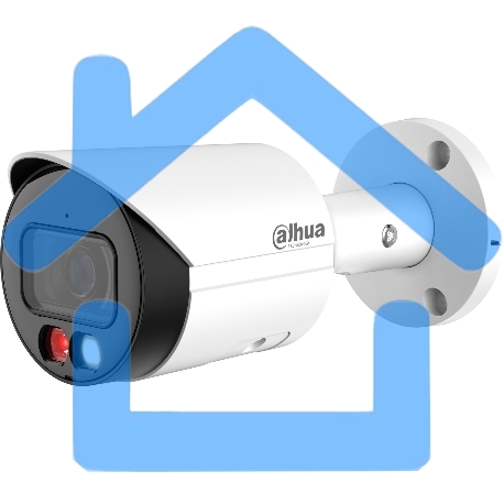 Видеокамера Dahua DH-IPC-HFW2449SP-S-IL-0280B уличная цилиндрическая IP-видеокамера 4Мп 1/2.7” CMOS объектив 2.8мм-7