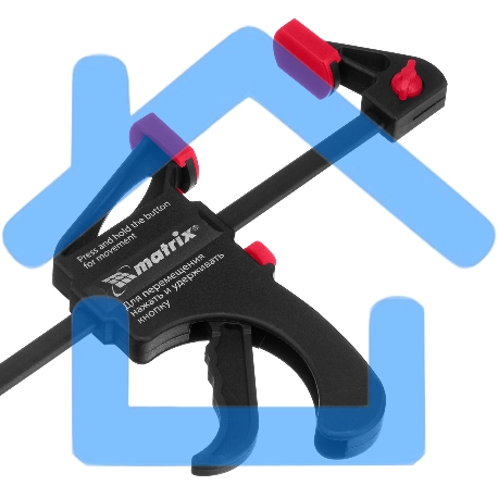 Струбцина универсальная, быстрозажимная, F-образная, 300 х 415 х 45 мм, пластиковый корпус Matrix-1