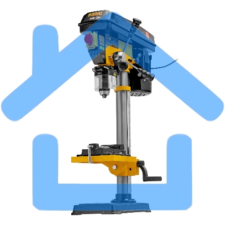 Станок сверлильный Denzel DDM-550L, 550 Вт, 16 мм, 12 ск., лазер, настольный-18
