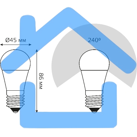 Лампа светодиодная LED Gauss Globe-dim E27 7Вт 3000К диммируемая-1
