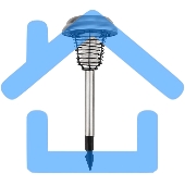 Антимоскитный садовый светильник Rexant на солнечной батарее R20 металл