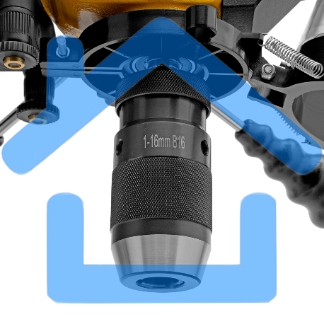 Станок сверлильный Denzel DDM-550L, 550 Вт, 16 мм, 12 ск., лазер, настольный-21