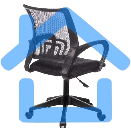 Кресло компьютерное Бюрократ CH-695NLT/BLACK спинка сетка черный TW-01, сиденье черный TW-11-16