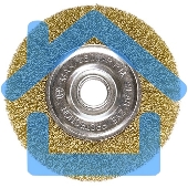 Щетка Matrix для УШМ, 150 мм, посадка 22,2 мм, плоская, латунированная витая проволока 74664