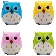 Точилка для карандашей ручная Silwerhof Owl Солнечная коллекция, 2 отверстия, пластик, ассорти, коробка