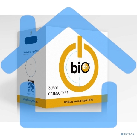 Кабель витая пара Bion BCL-F5451-301 F/UTP, кат.5e, 4x2x0,51мм AWG 24, CCA, одножильный, PE, для внешней прокладки, 305м, черный-1