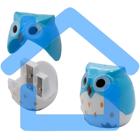 Точилка для карандашей ручная Silwerhof Owl Солнечная коллекция, 2 отверстия, пластик, ассорти, коробка-3