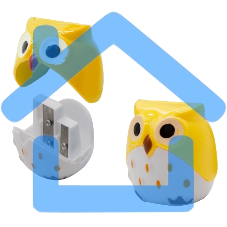 Точилка для карандашей ручная Silwerhof Owl Солнечная коллекция, 2 отверстия, пластик, ассорти, коробка-5