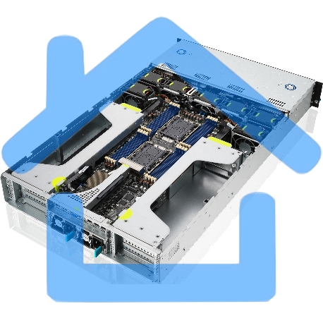 Серверная платформа Asus ESC4000-E10 up to 205W, 2x SFF8643 on the backplane, 2x 1600W PSU, (274285)