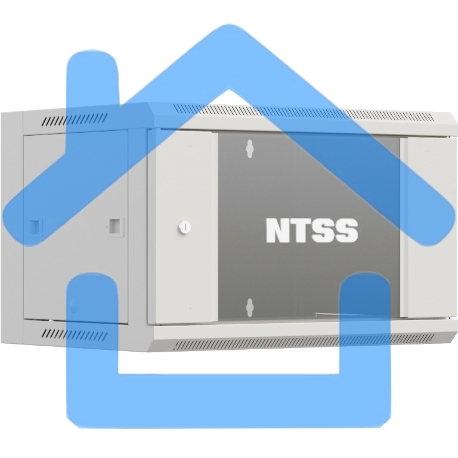 Шкаф коммутационный NTSS Премиум (NTSS-W18U6045GS-2) настенный 18U 600x450мм пер.дв.стекл 60кг серый IP20 сталь-2