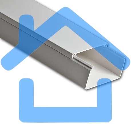 Кабель-канал 80х40 L2000 пластик бел. Рувинил РКК-80х40