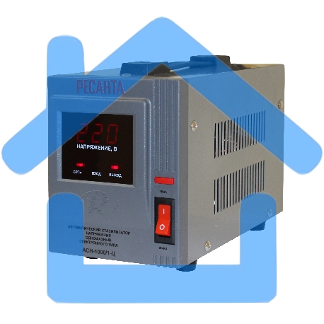 Стабилизатор напряжения Ресанта АСН-1 000/1-Ц 63/6/2 220В±8%, Габариты 237х140х170, Вес 4 кг-2