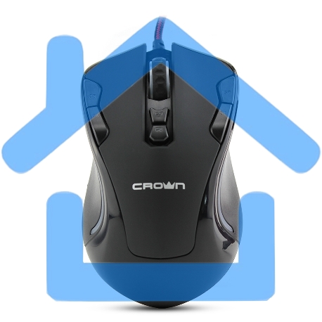 Мышь проводная Crown Gaming CMXG-804 черный, 2000 dpi, USB, кнопки - 9-4