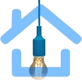 Патрон E27 силиконовый со шнуром 1 м синий Rexant