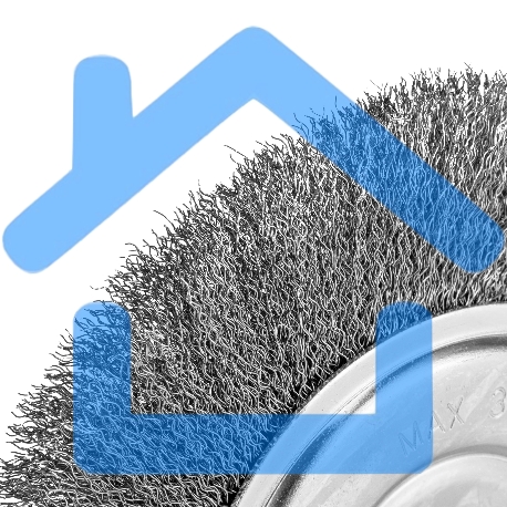 Щетка для УШМ, 200 мм, посадка 22,2 мм, плоская, витая проволока Сибртех-2