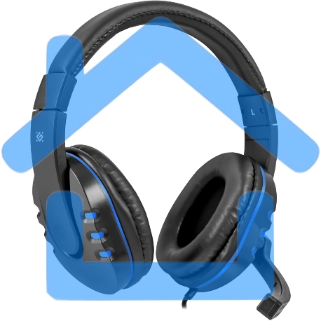 Гарнитура Defender GAMING WARHEAD G-160 BLACK/BLUE-28