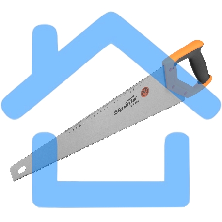 Ножовка по дереву Sparta 500 мм, 7-8 TPI, зуб-2D, каленый зуб, линейка, двухкомпонентная рукоятка-3