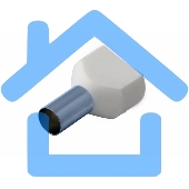 Наконечник штыревой втулочный изолированный F-14 мм 2х16 мм² (НШВи(2) 16-14/НГи2 16-14) слоновая кость Rexant