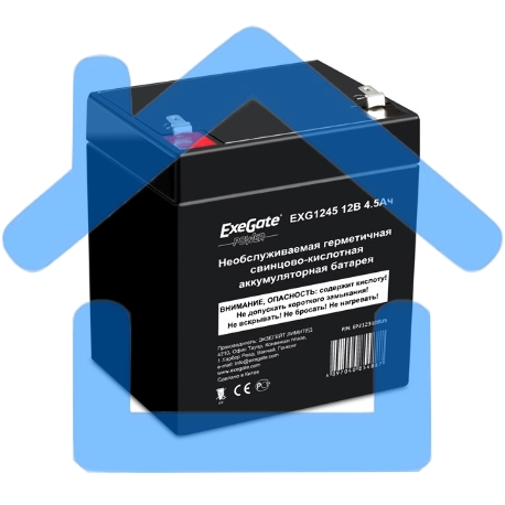 Батарея ExeGate EP212310RUS DTM 12045/EXG1245 (12V 4.5Ah) клеммы F1