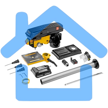 Станок сверлильный Denzel DDM-550L, 550 Вт, 16 мм, 12 ск., лазер, настольный-13