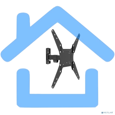 Универсальное наклонно-поворотное настенное крепление Wize WP55 для дисплеев 17-55