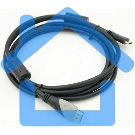 Кабель аудио-видео HDMI (m)/Mini HDMI (m) 2м. феррит.кольца черный-1