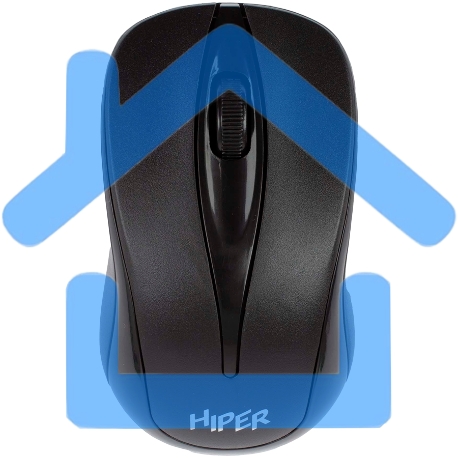 Мышь беспроводная HIPER HOMW-061 черный, 1000 dpi, радиоканал, USB, кнопки - 3-7