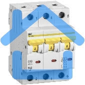 Выключатель автоматический трехполюсный ВА47-60M 3Р 16А 6кА D MVA31-3-016-D IEK