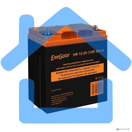 Аккумуляторная батарея ExeGate HR 12-26 (12V 26Ah, под болт М5)-1