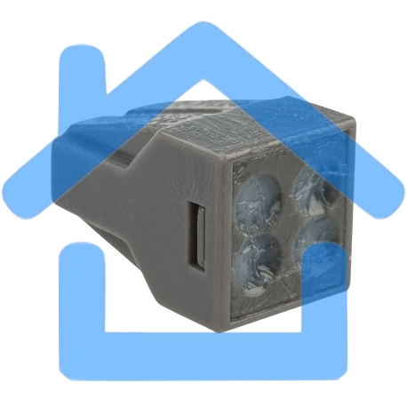 Экспресс-клемма с пастой, 4-проводная до 2,5 мм², серая (100 шт./уп.) (773-304) Rexant