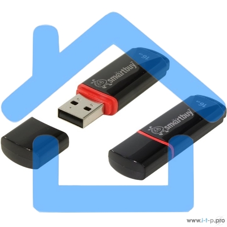 Флешка USB 16Gb USB  <USB 2.0> Smartbuy Crown Black (SB16GbCRW-K)-1