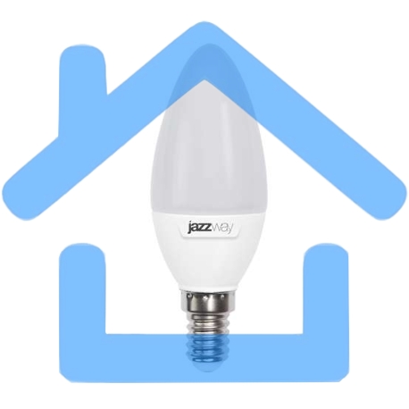 Лампа светодиодная PLED-SP C37 9Вт свеча 5000К холод. бел. E14 820лм 230В JazzWay 2859488A