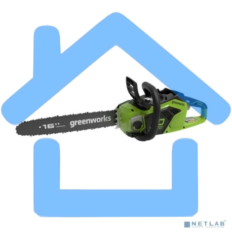 Цепная пила аккумуляторная (2005807UA) GreenWorks GD40CS18, 40V, 40 см, бесщеточная, 1,8 КВТ, с АКБ 2АЧ и ЗУ-1