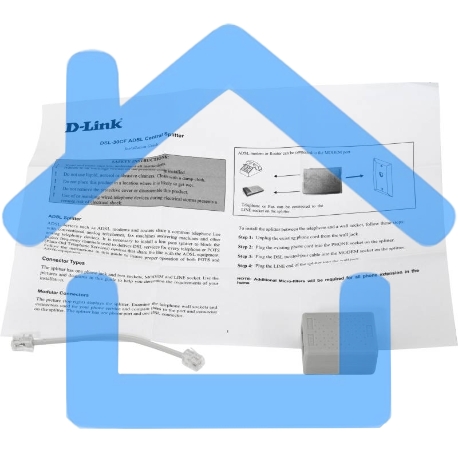 Сплиттер xDSL D-Link DSL-30CF/RS RJ-11 ADSL Annex A-4