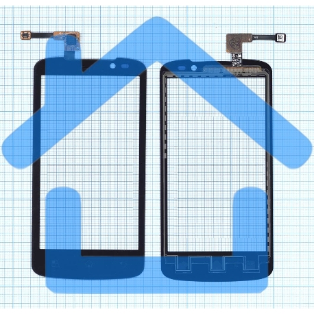 Сенсорное стекло (тачскрин) для LG P930 Nitro HD, черное-3