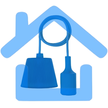 Патрон E27 силиконовый со шнуром 1 м синий Rexant-3