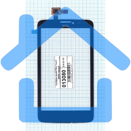 Сенсорное стекло (тачскрин) для Alcatel One Touch Scribe Easy 8000D черное-2