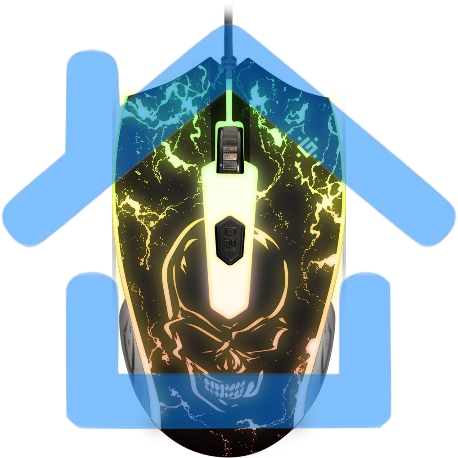 Мышь проводная Defender Overmatch GM-069 черный, 2400 dpi, USB, кнопки - 4-10