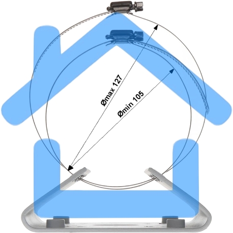 Кронштейн для крепления на столб видеокамер серий HFWxxS, HFWxxR-Z/VF,SD60/6AE/6AL, SD59/50/40, SD6C, SD42, SD29 Кронштейн для крепления на столб видеокамер серий HFWxxS, HFWxxR-Z/VF,SD60/6AE/6AL, SD59/50/40, SD6C, SD42, SD29-8