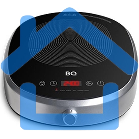 Индукционная плитка BQ HP121SS Grey Мощность 2400 Вт, Шаг переключения мощности 100 Вт, 24 режима нагрева