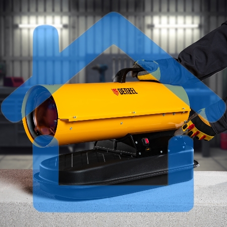 Дизельная тепловая пушка Denzel DHG-10, 10 кВт, 300 м3/ч, прямой нагрев-20