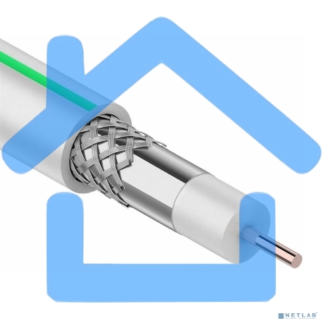 Кабель коаксиальный PROconnect SAT 703 B, CCS/Al/Al, 75%, 75 Ом, бухта 100 м, белый-2