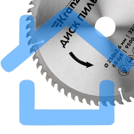 Диск пильный 250 мм х 60 зуб х 32/30 мм Kranz-1