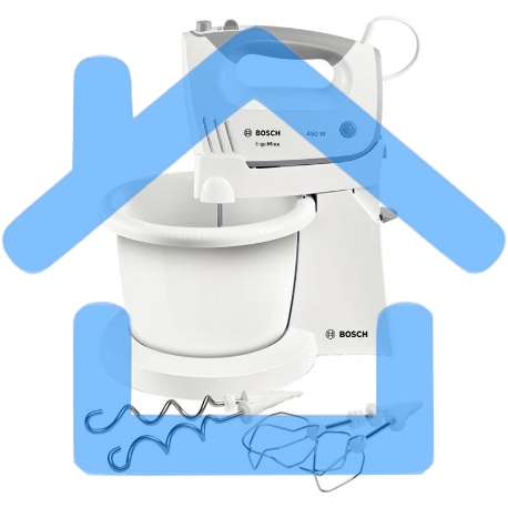 Миксер стационарный Bosch MFQ36460 450Вт белый/серый-4