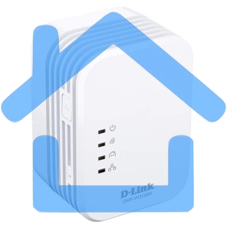 Беспроводной PowerLine-адаптер D-Link DHP-W310AV N300 с поддержкой HomePlug AV-1