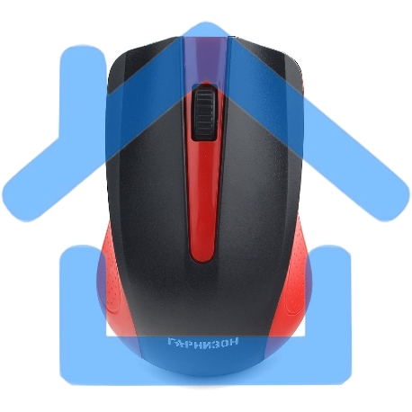 Мышь беспроводная Гарнизон GMW-430R красный, 1200 dpi, радиоканал, USB, кнопки - 3-6